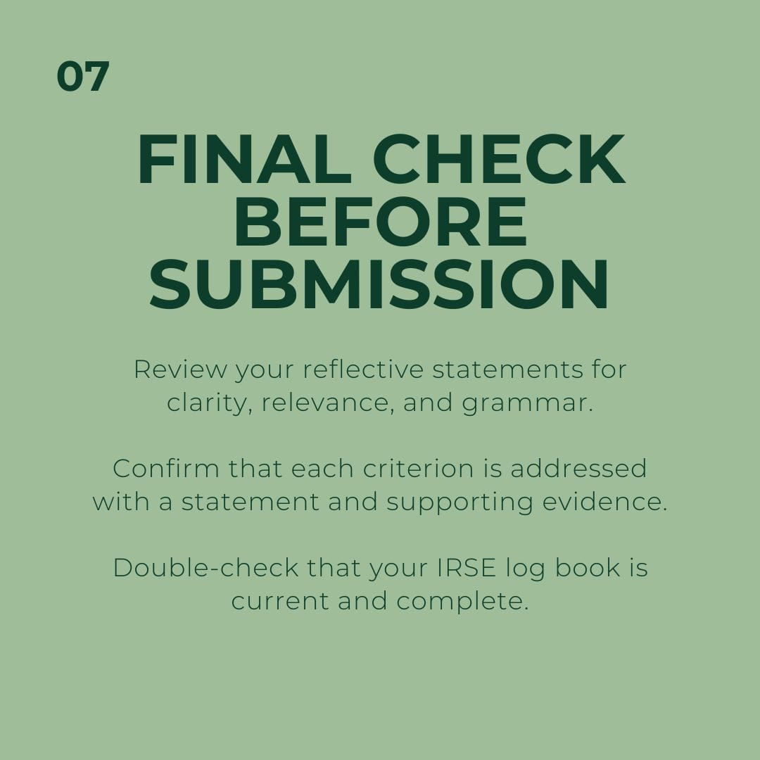Final check before submission